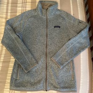 blue patagonia zip up
